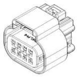 8 Way F GT 150 Sealed Connector Black