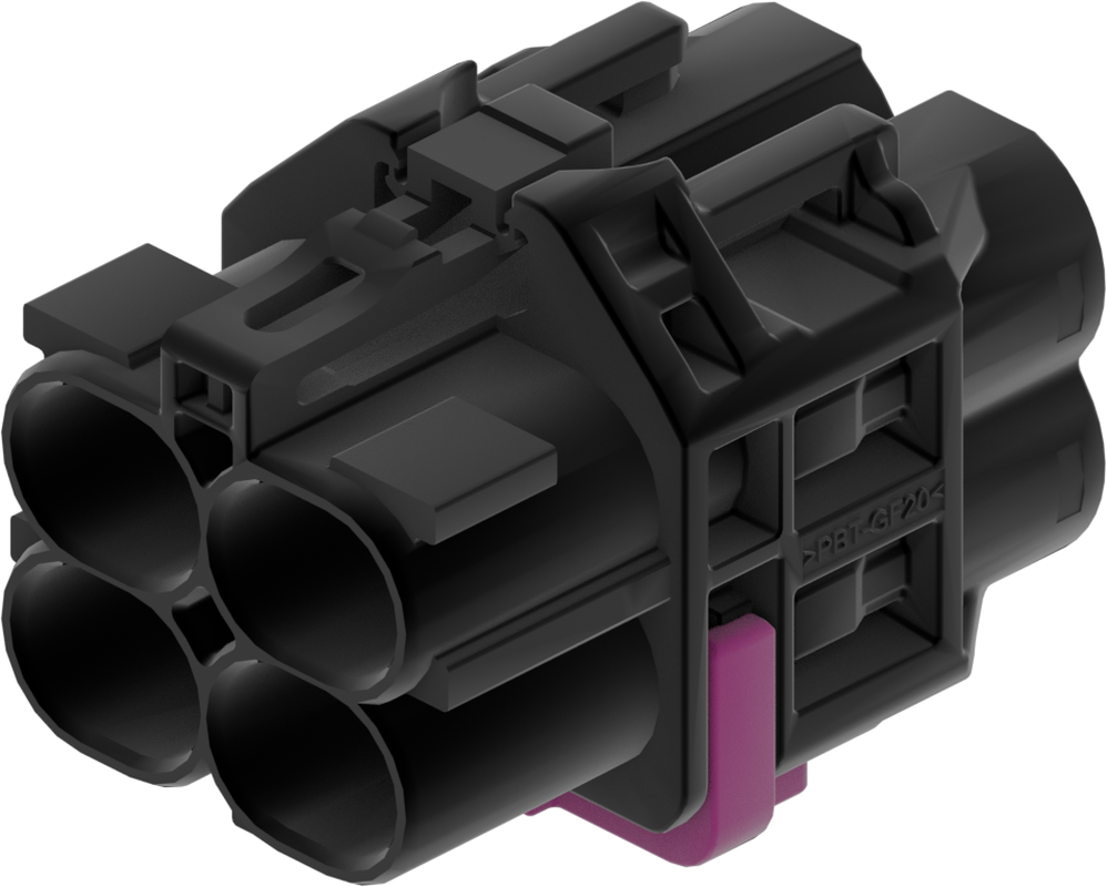 4 Port 2 Row Female H-MTD Black Code A