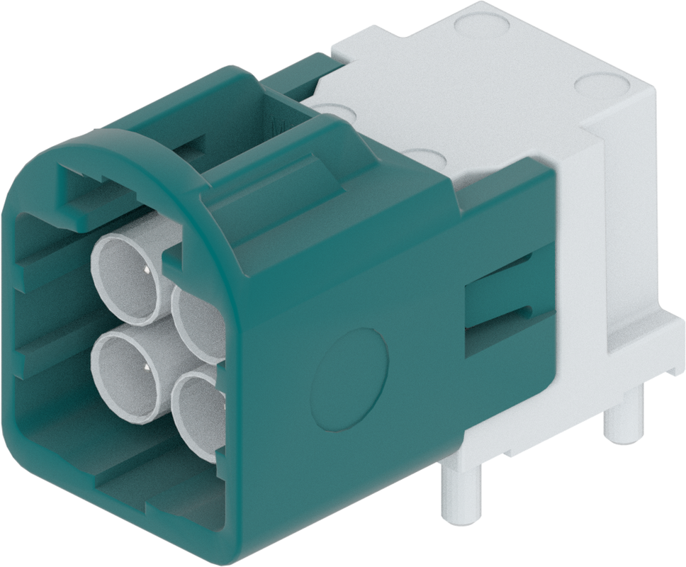 4 Port 2 Row MCA-B Male Mini Coax Water Blue Code Z