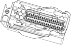 81 Way F MTS-B 0.64 Sealed Connector Black