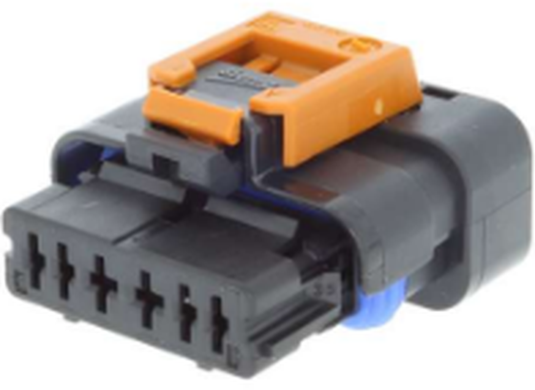 6 Way F SICMA-3 1.5 2.8 Sealed Connector Black