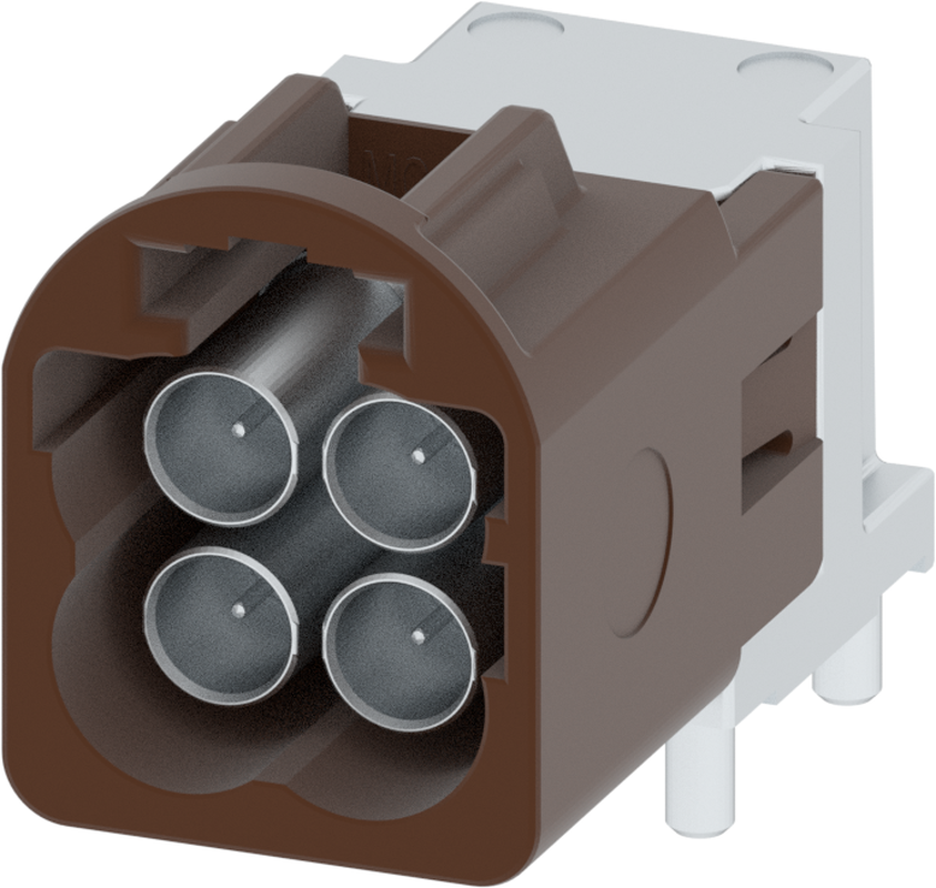 4 Port 2 Row MCA-B Male Mini Coax Nut Brown Code F