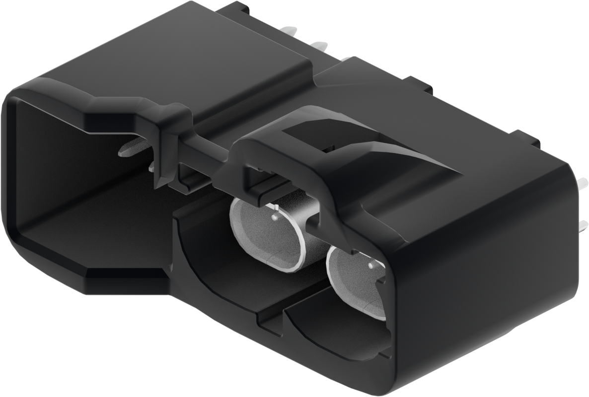 2 Port 1 Row Male H-MTD Black Code A