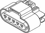 5 Way F GT 280 Sealed Connector Black