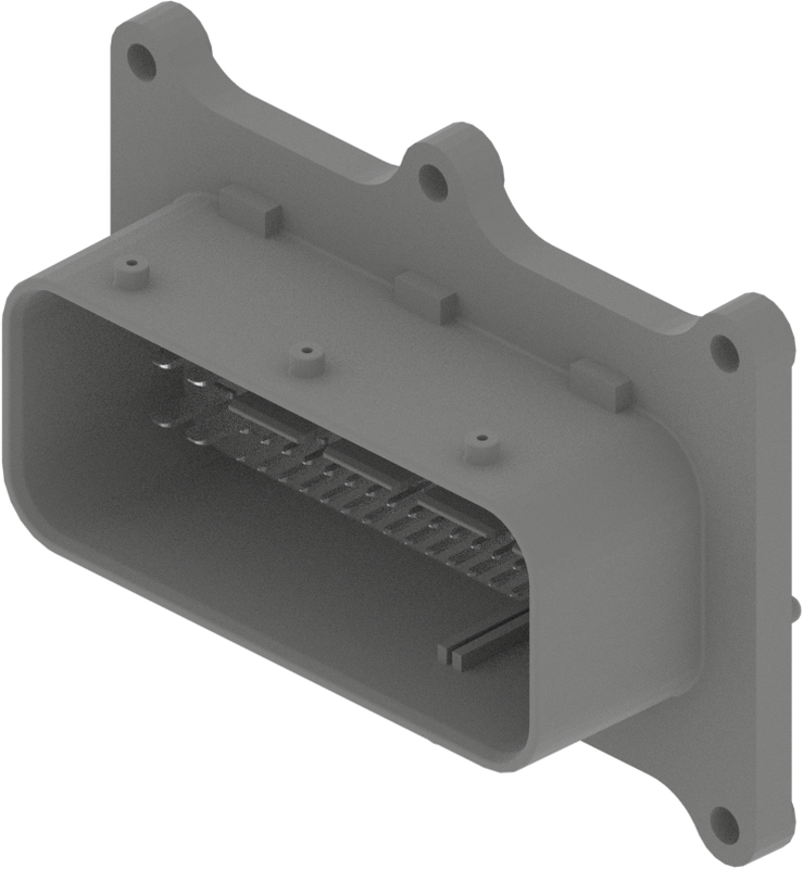 76 Way Male 1 2.8 Mixed Sealed Connector Gray