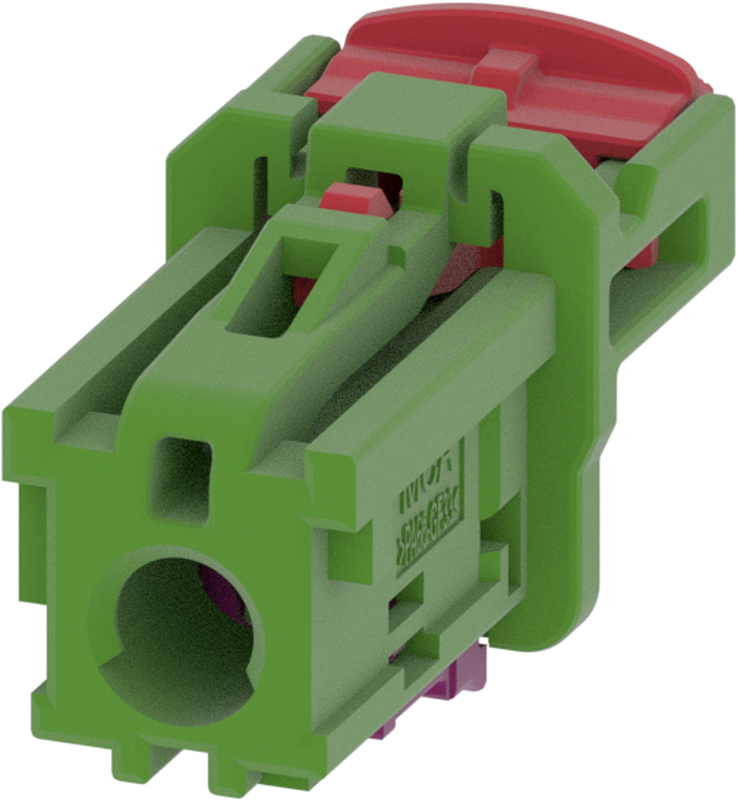 1 Port 1 Row MCA-A Female Mini Coax Light Green Code E