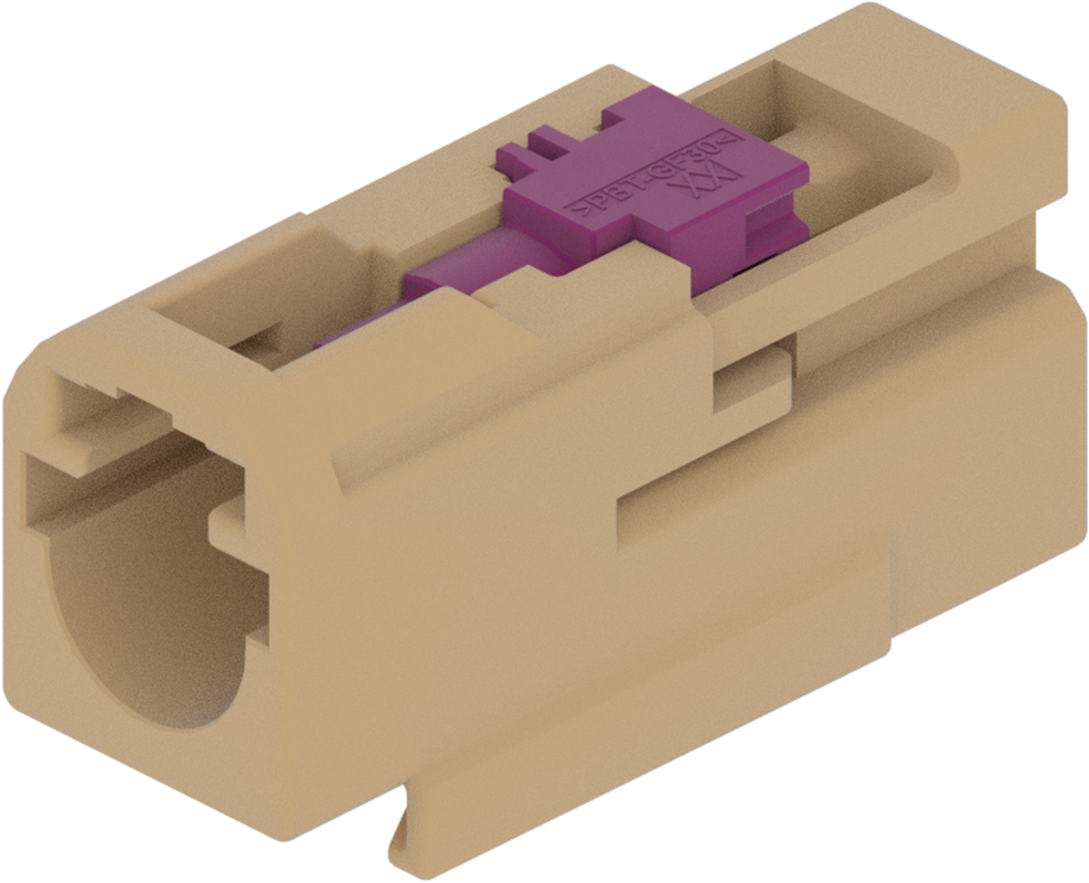 1 Port 1 Row MCA-B Male Mini Coax Beige Code J