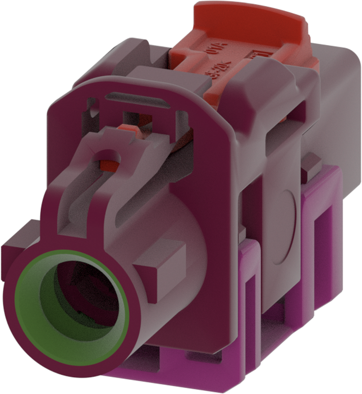 1 Port 1 Row MCA-B Female Mini Coax Claret Violet Code D