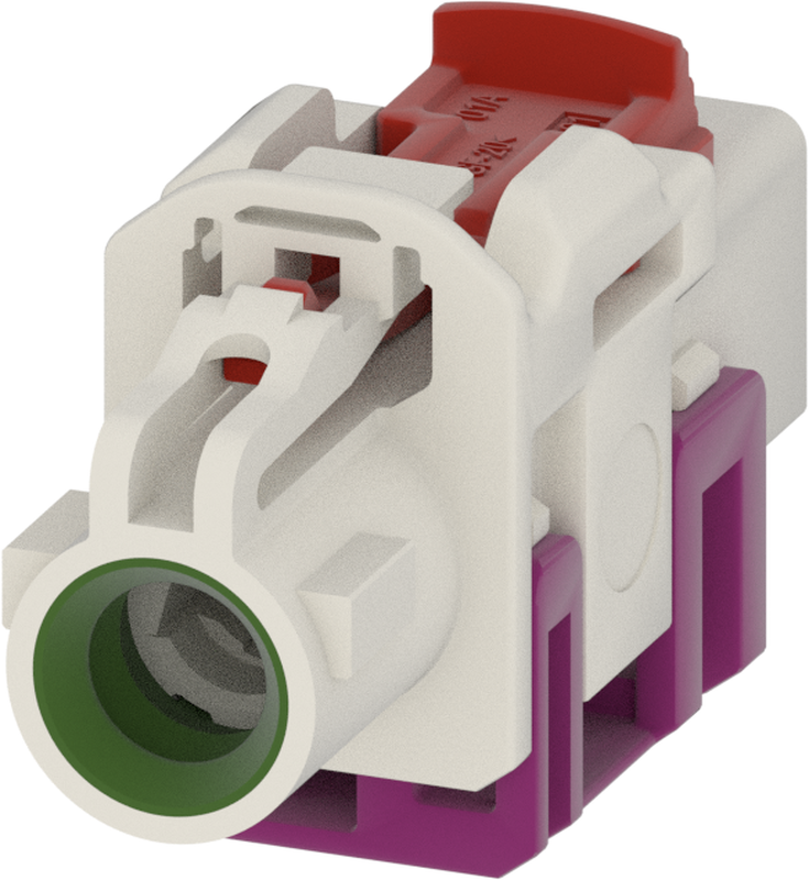 1 Port 1 Row MCA-B Female Mini Coax Cream White Code B