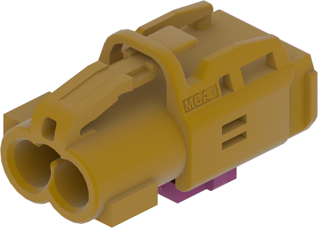 2 Port 1 Row MCA-B Female Mini Coax Curry Code K