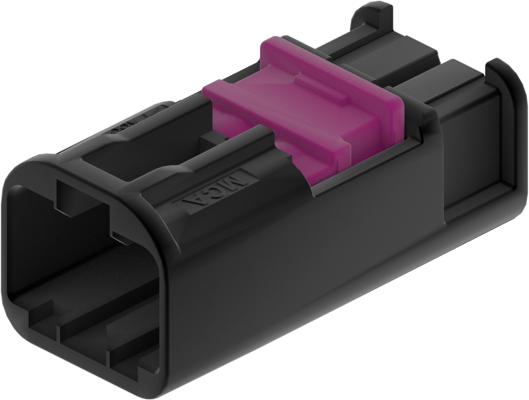 2 Port 1 Row MCA-A Male Mini Coax Black Code A