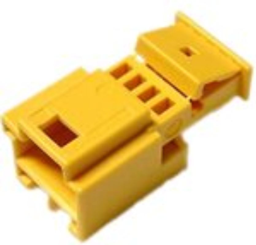 4 Way M MTS 0.64 Unsealed Connector Yellow