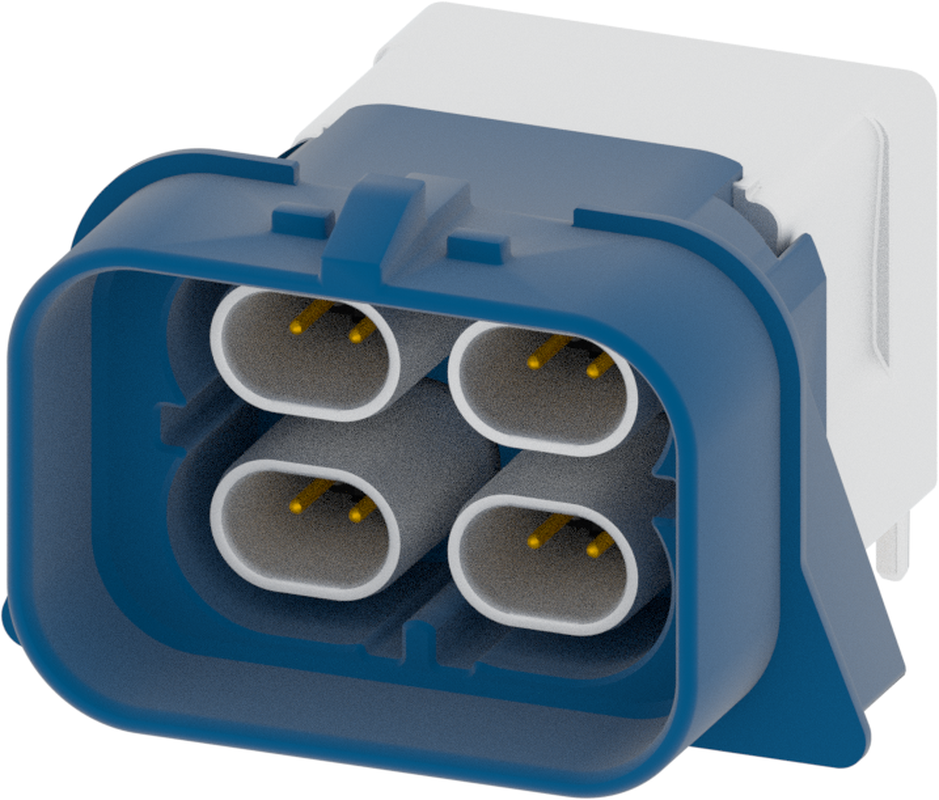 4 Port 2 Row Male H-MTD Blue Code C