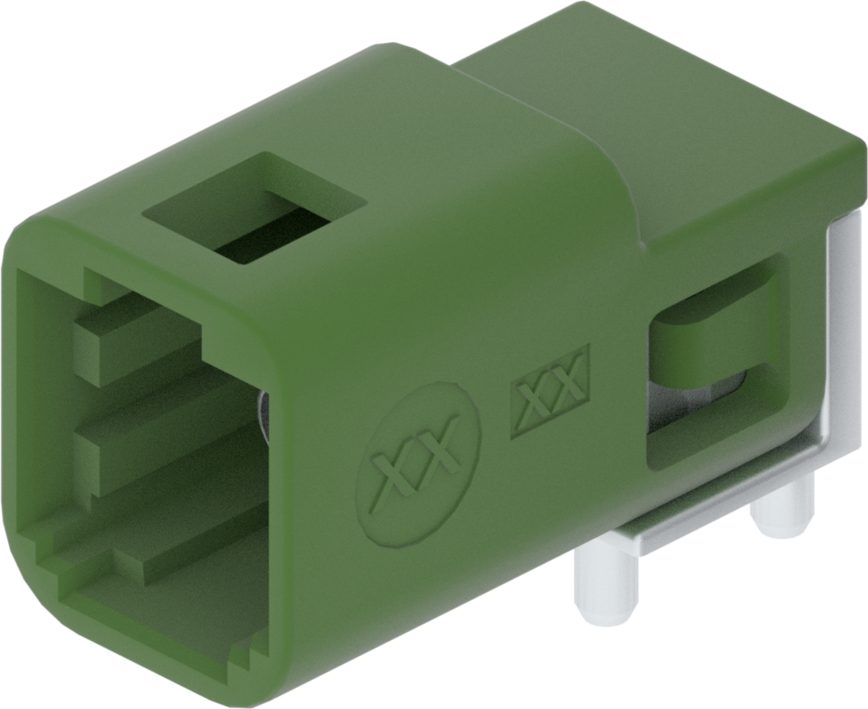 1 Port 1 Row MCA-A Male Mini Coax Green Code E