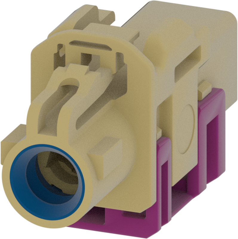 1 Port 1 Row MCA-B Female Mini Coax Beige Code J