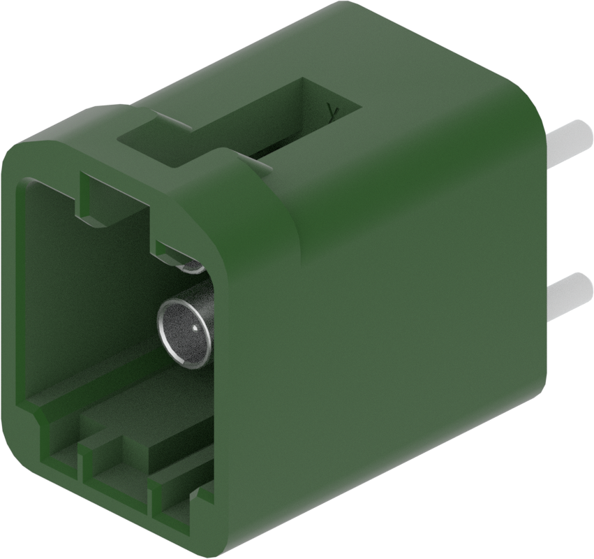 4 Port 2 Row MCA-A Male Mini Coax Green Code E