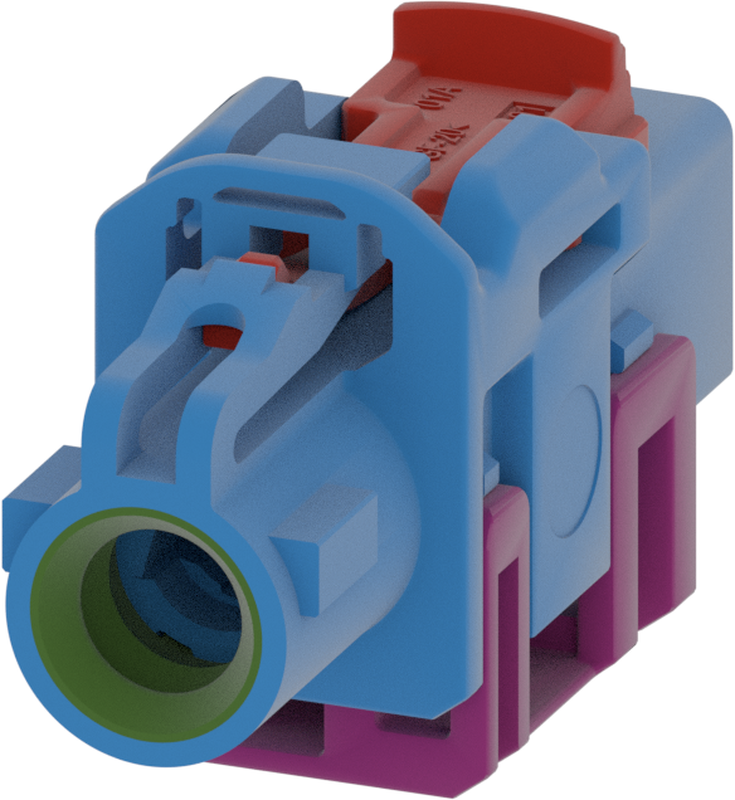 1 Port 1 Row MCA-B Female Mini Coax Blue Code C