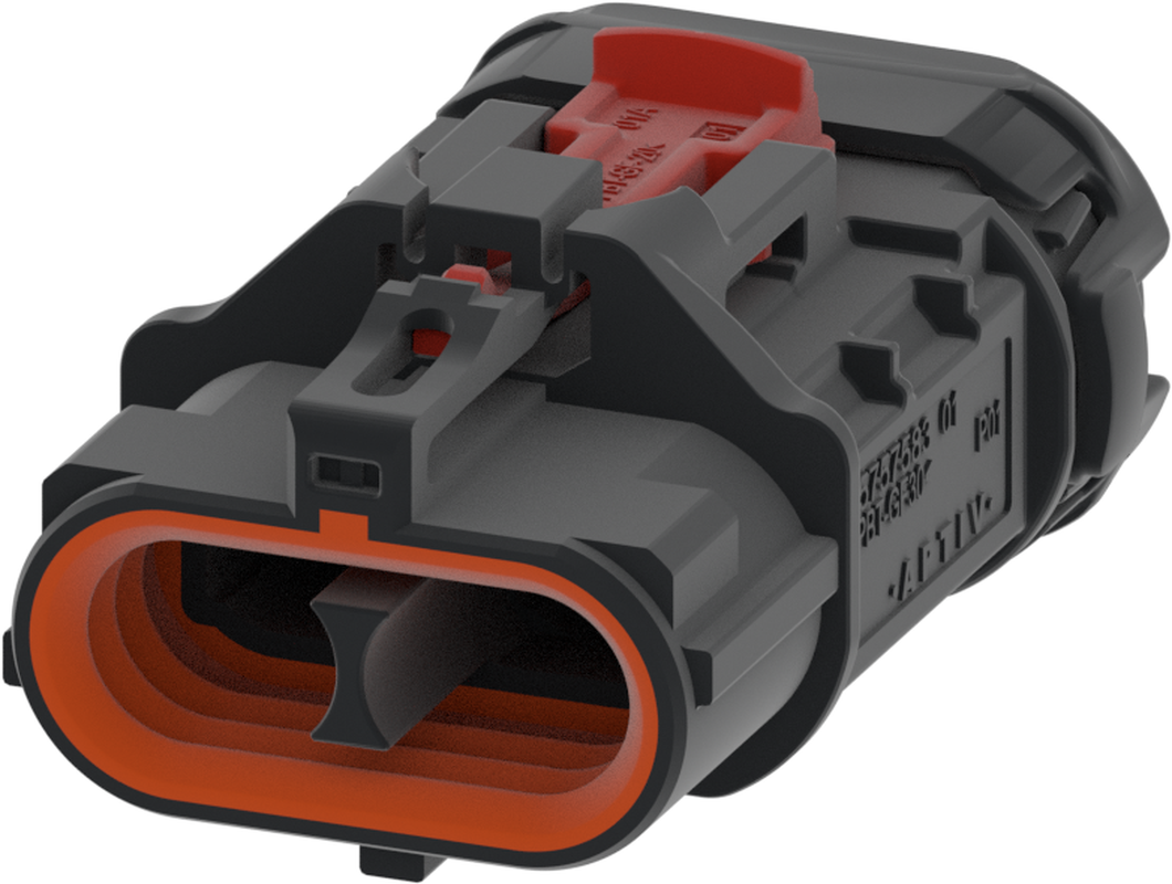 2 Port 1 Row Female H-MTD Black Code A