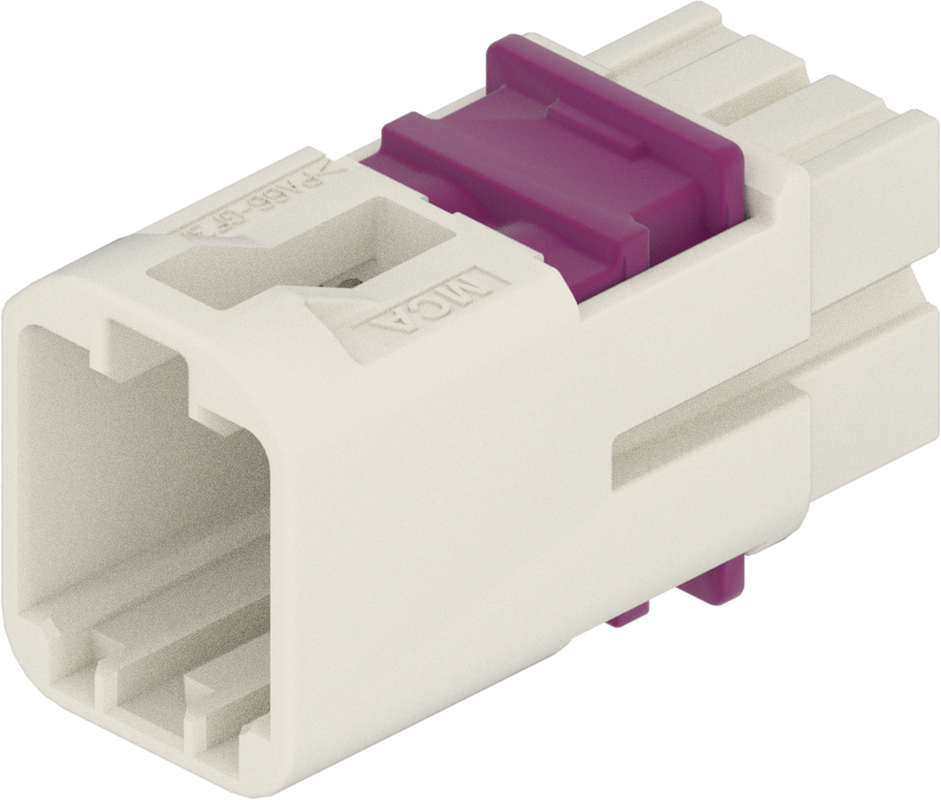 4 Port 2 Row MCA-A Male Mini Coax White Code B
