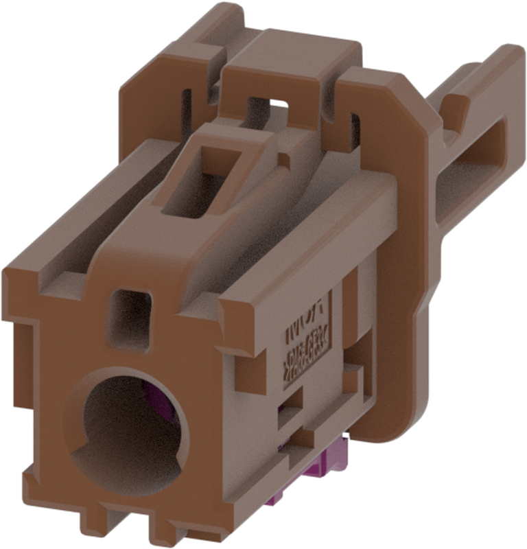 1 Port 1 Row MCA-A Female Mini Coax Light Brown Code F