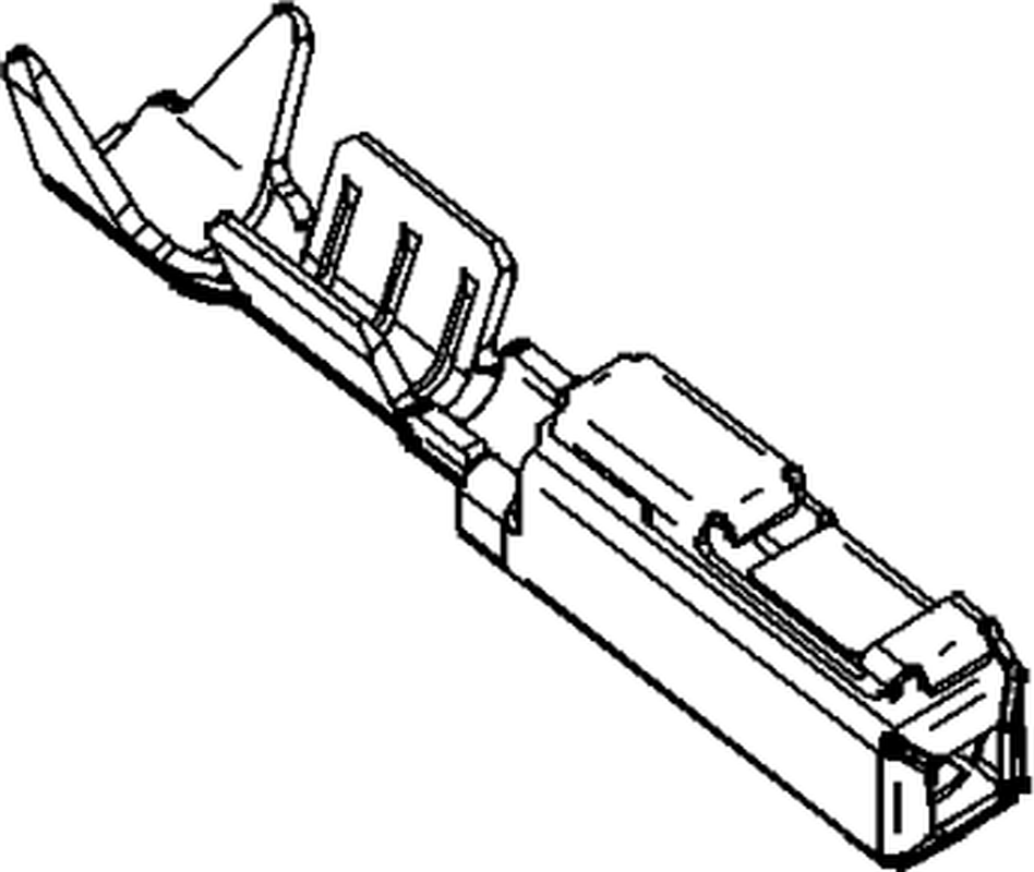 MTS-B 0.64 Cavity Lock Unsealed Terminal Cross Sec (0.5 - 0.75 mm²)