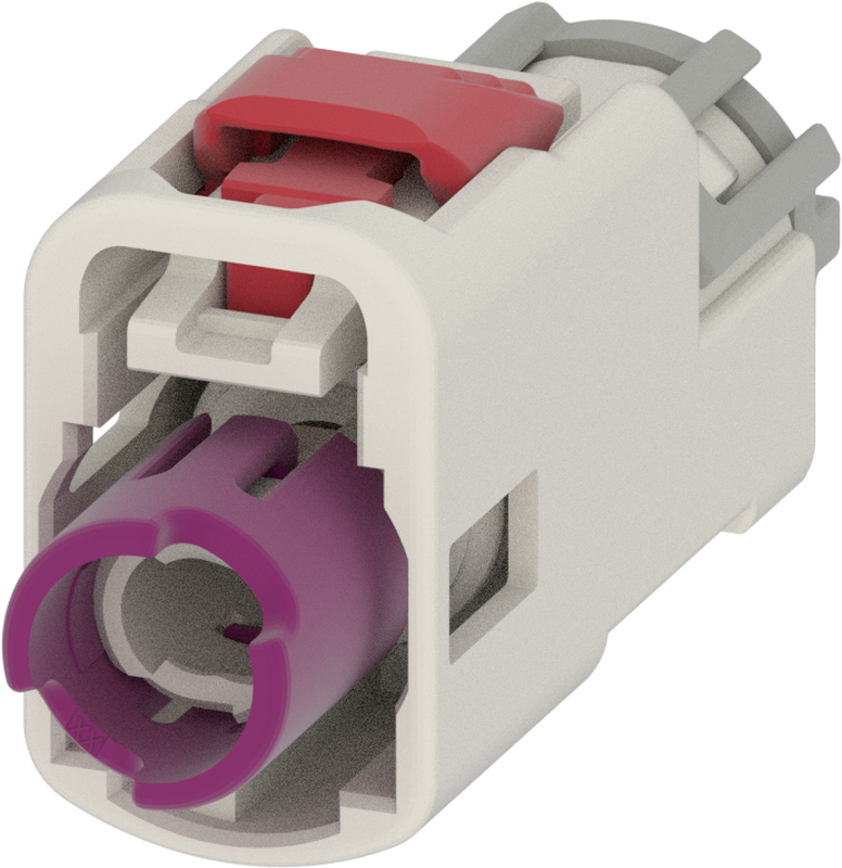 1 Port 1 Row MCA-A Female Mini Coax White Code B