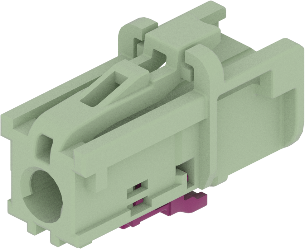 1 Port 1 Row MCA-A Female Mini Coax Green Code L