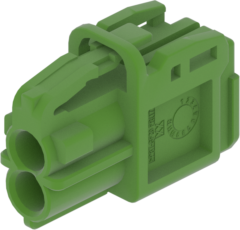 2 Port 2 Row MCA-B Female Mini Coax Green Code E