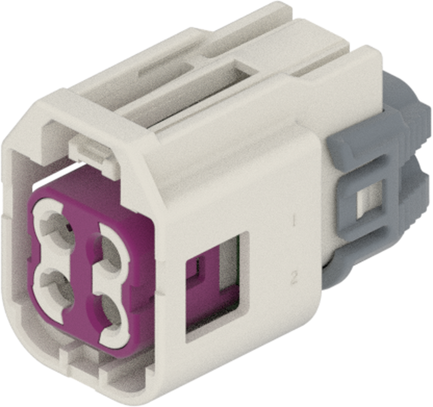 4 Port 2 Row MCA-A Female Mini Coax White Code B