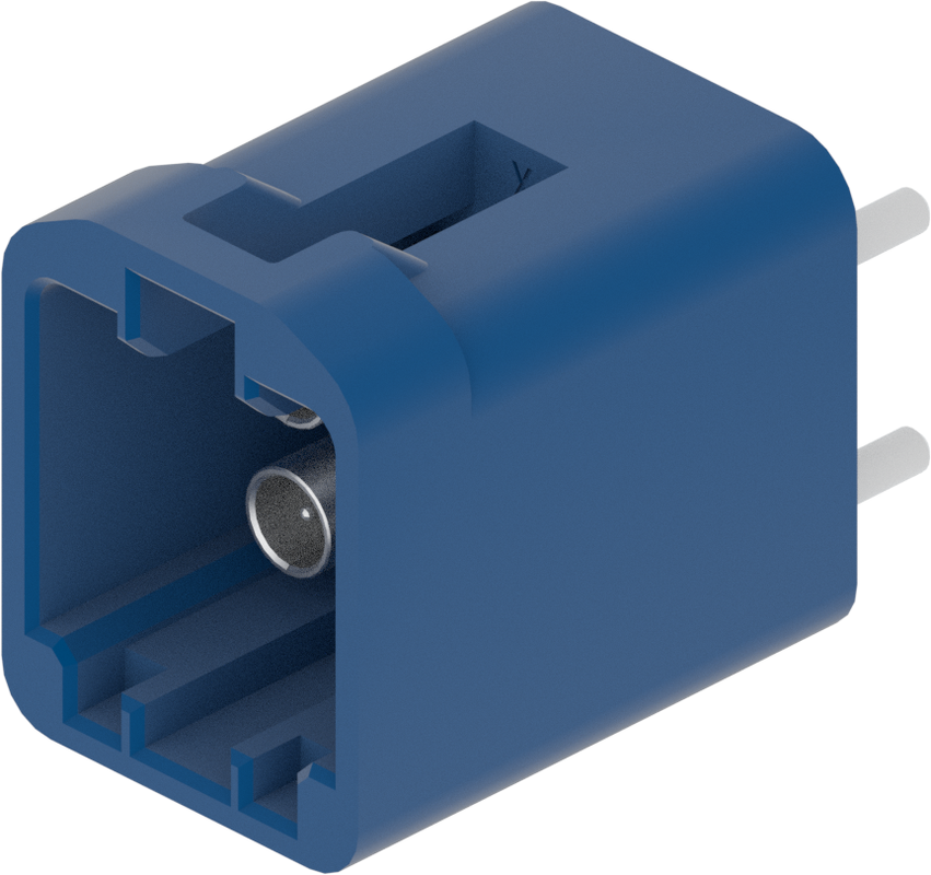 4 Port 2 Row MCA-A Male Mini Coax Blue Code C