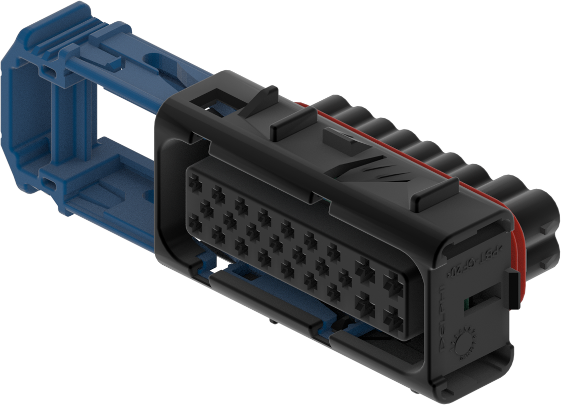 25 Way F DS 2.8 DSQ 1.5 Sealed Connector Black