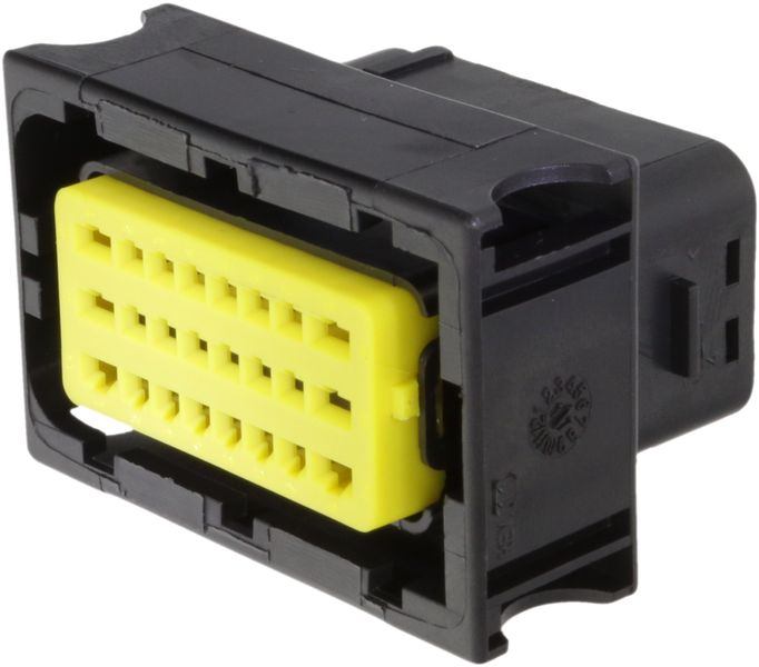 24 Way F Hybrid 1.5 2.8 SICMA Inline Unsealed Connector Black