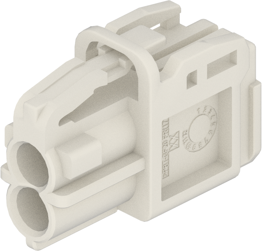 2 Port 2 Row MCA-B Female Mini Coax White Code B