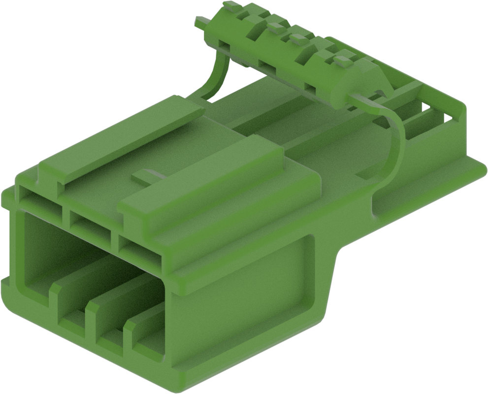 6 Way M 0.8 Series Unsealed Connector Green
