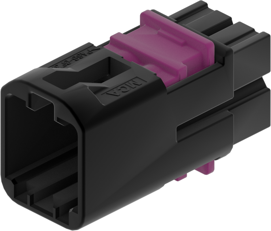 4 Port 2 Row MCA-A Male Mini Coax Black Code A