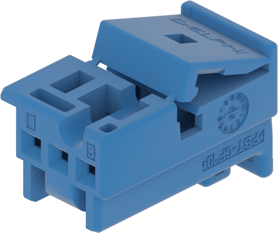 3 Way F MTS 0.64 Unsealed Connector Blue