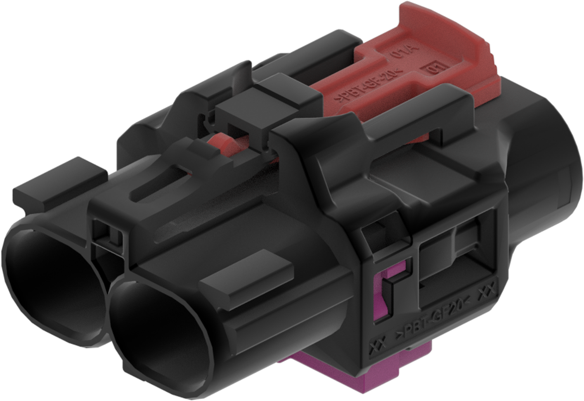 2 Port 1 Row Female H-MTD Black Code A