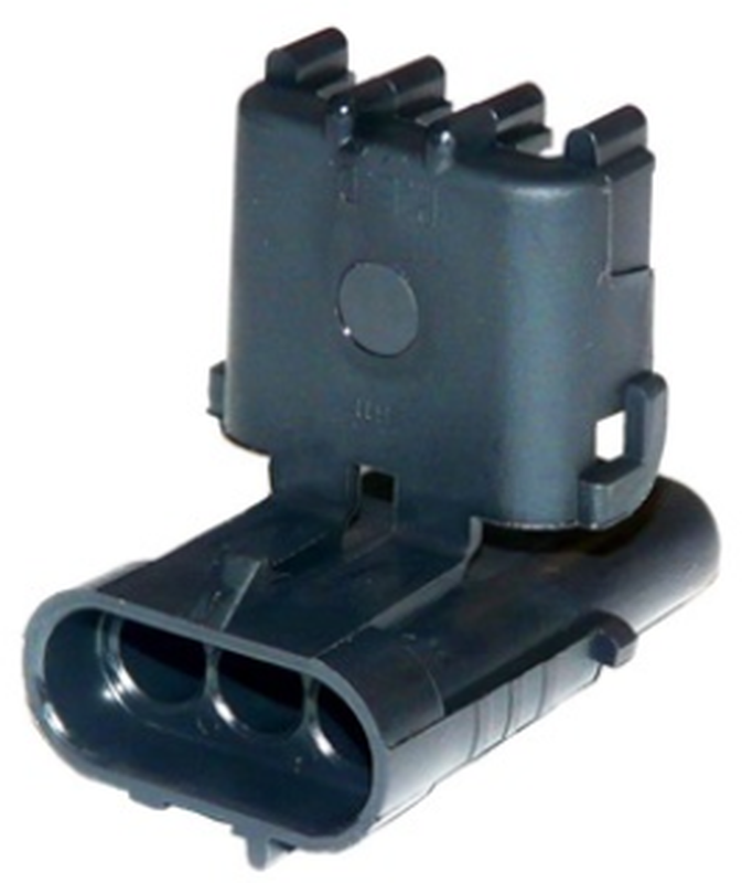 3 Way M W/P SHD Sealed Connector Black