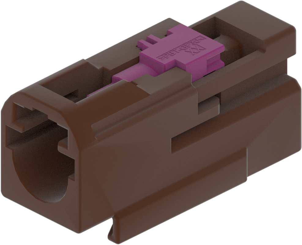 1 Port 1 Row MCA-B Male Mini Coax Brown Code F