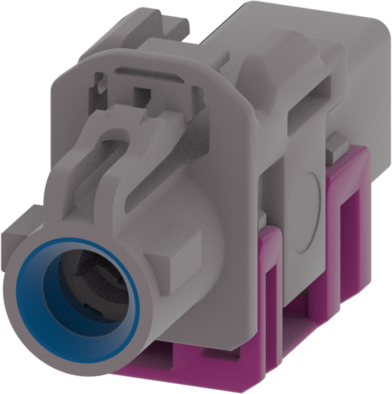 1 Port 1 Row MCA-B Female Mini Coax Platinum Grey Code G