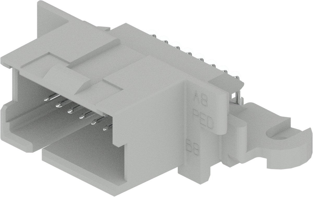 16 Way Male MIC/P 100 Unsealed Connector Grey