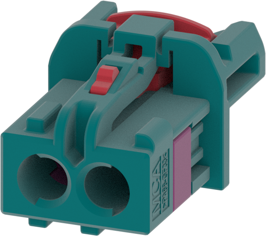 2 Port 1 Row MCA-A Female Mini Coax Water Blue Code Z