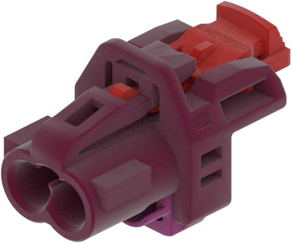 2 Port 1 Row MCA-B Female Mini Coax Claret Violet Code D