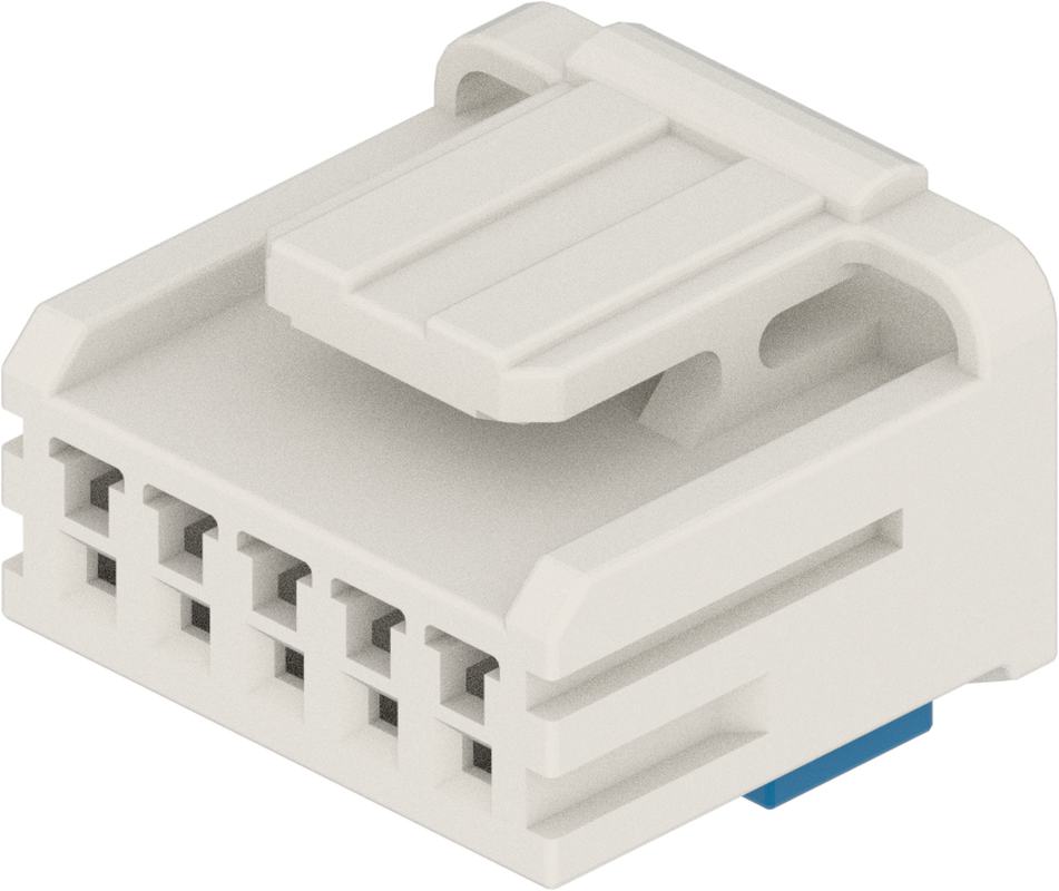 5 Way F 0.64 Series Unsealed Connector Natural