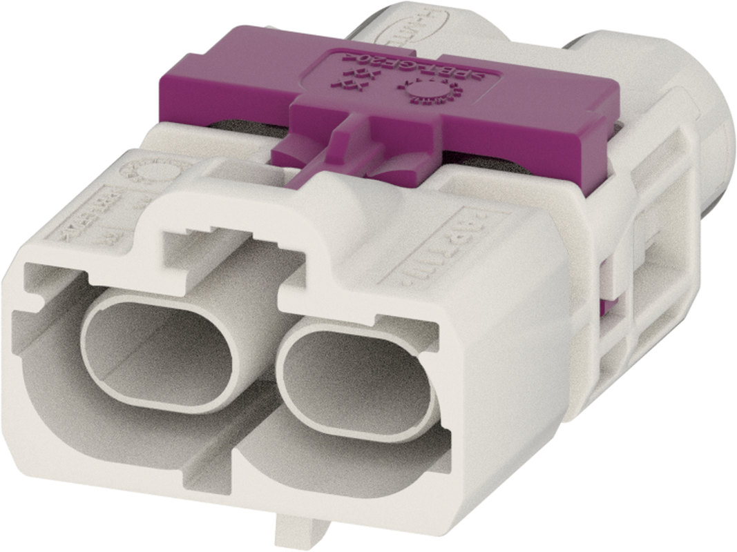 2 Port 1 Row Male H-MTD Natural White Code B