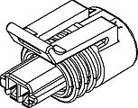 2 Way 1.5 F MetriPack (M/P) Sealed Connector Gray-Medium