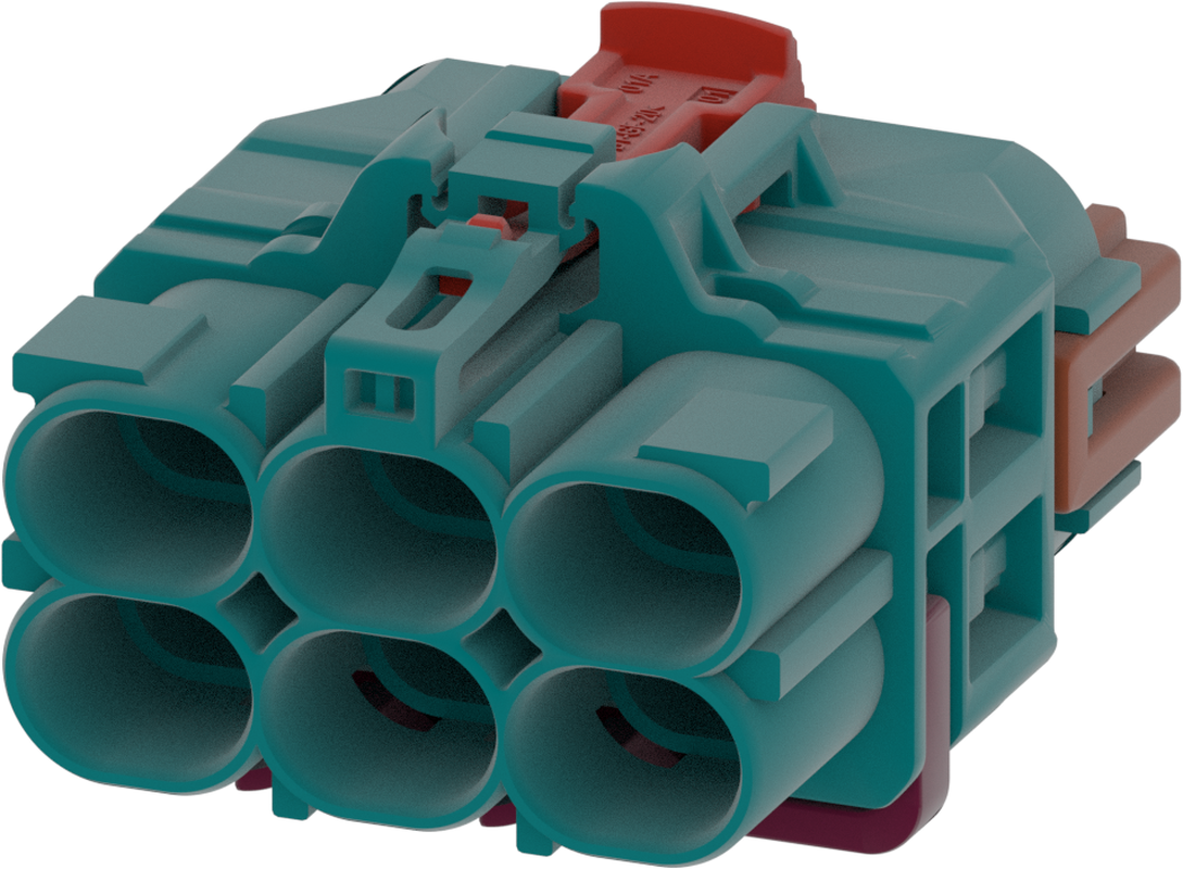6 Port 2 Row Female H-MTD Water Blue Code Z