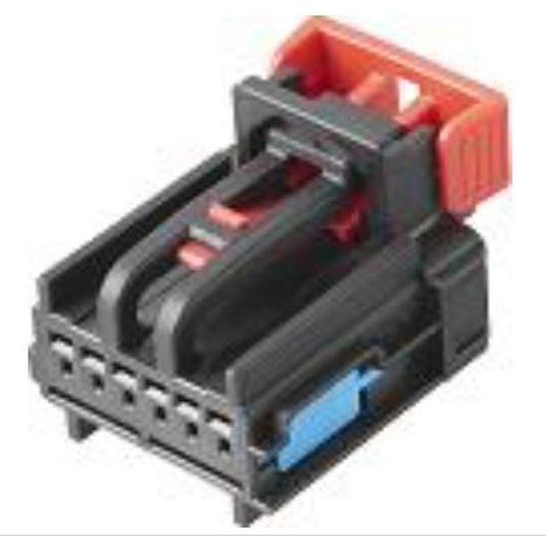6 Way F OCS 1.2 Unsealed Connector Black