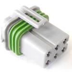 6 Way F DUCON 2.8 Sealed Connector Gray