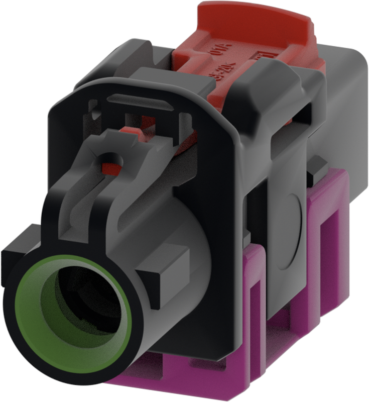 1 Port 1 Row MCA-B Female Mini Coax Black Code A